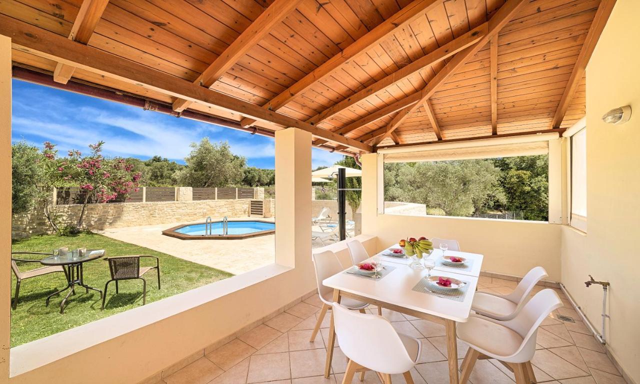 Villa Di Palma Heated Pool Koufi Exterior photo